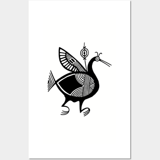 Cypriot bird - timeless abstraction Posters and Art